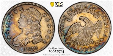 1830 50C Small 0 AU53