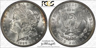 1888 $1 MS64
