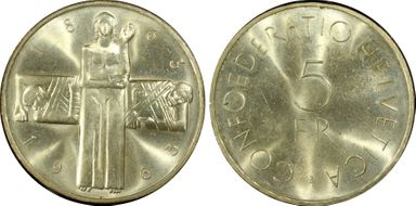 1963 B 5 Fr Red Cross MS65