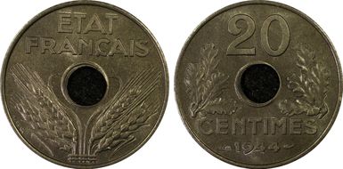 1944 20C Gad-322 F-154 Fer MS66