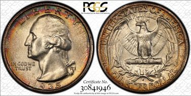 1935-S 25C MS63