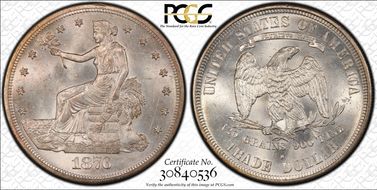 1876-S T$1 Type-I/II MS64