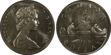 1968 $1 No Island MS65