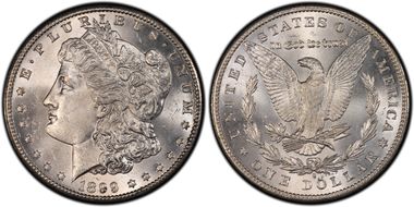 1899-S $1 VAM 7, Doubled Date MS64