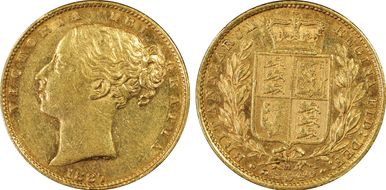 1887-M Sov S-3854A  Y. Head / Shield AU55