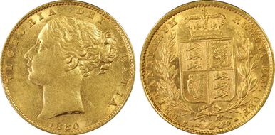 1880-S Sov S-3855 Shield AU58