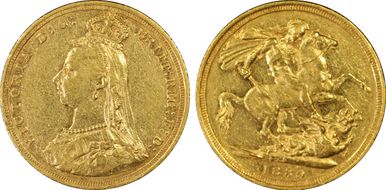 1889-S Sov S-3868 DISH S11 1st Obverse XF45