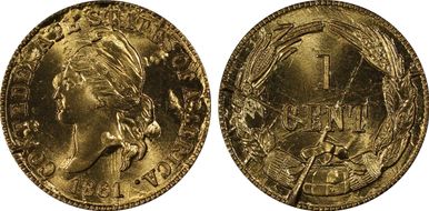 (1961) CSA 1C Bashlow Restrike, Brass MS68