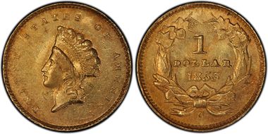 1855-C G$1 MS61