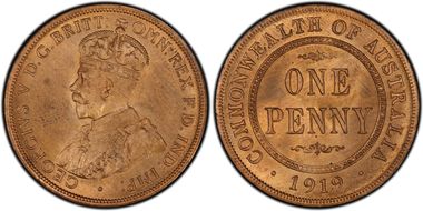 1919 (m) 1D No dots MS64+ RD