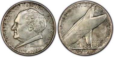 1936 50C Bridgeport MS66