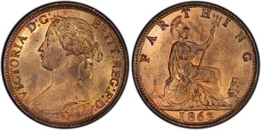 1863 1/4D S-3958 MS64+ RD