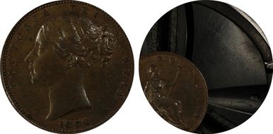 1852 1/4D S-3950 AU58BN