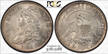 1810 50C O-105 AU58
