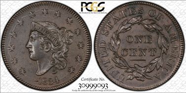 1834 1C N-6, Large Letters N1BN