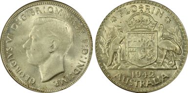 1942(m) Florin KM-40  Ag MS63