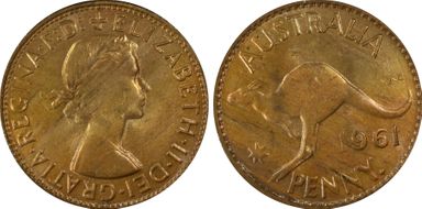 1961 Y. (p) 1D MS63RB