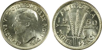 1950(m) 3D KM-44  Ag MS66