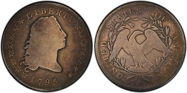 1795 $1 Flowing Hair, BB-15 N1
