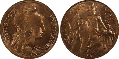 1916 10C Gad-277 F-136 MS65RD