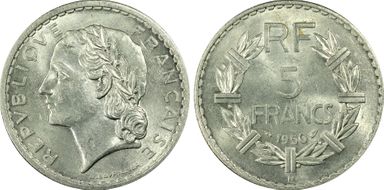 1950-B 5 Fr Gad-766a MS63