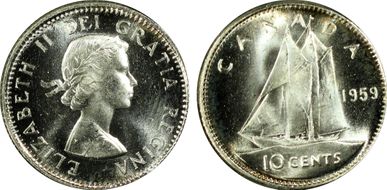 1959 10C MS64+