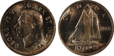 1945 10C MS65