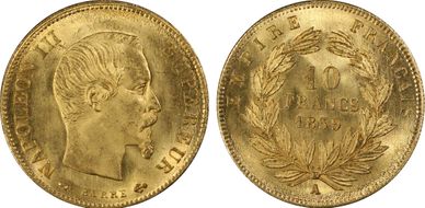 1859-A 10 Fr Gad-1014 F-506 MS66
