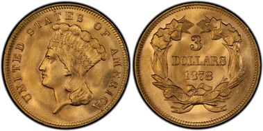1878 $3 MS66+