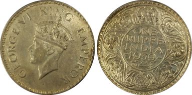 1939(B) Rupee SW-9.13 Reeded Edge N1
