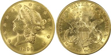 1899-S $20 MS63