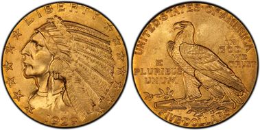 1929 $5 MS64+