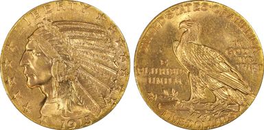 1915 $5 MS65