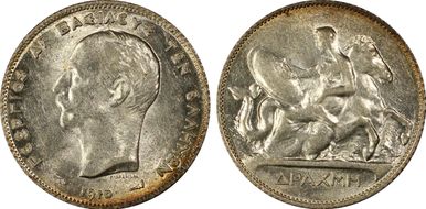 1910(a) Drachma KM-60  Ag AU58