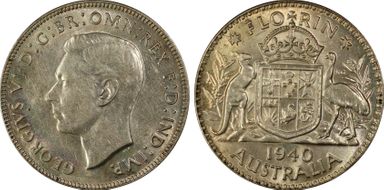 1940(m) Florin KM-40  Ag AU55
