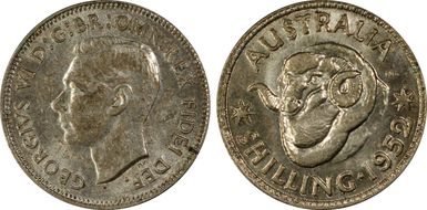 1952(m) Shil KM-46  Ag AU58