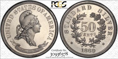 1869 50C J-747 PR66CAM