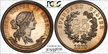 1870 25C J-912 PR64CAM