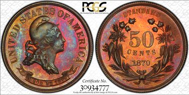 1870 50C J-941 PR65RB