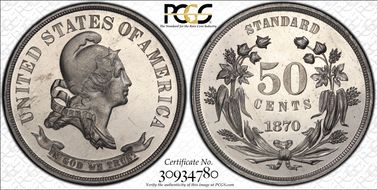 1870 50C J-944 PR64+ CAM