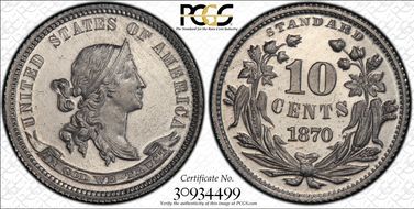 1870 10C J-847 PR66CAM