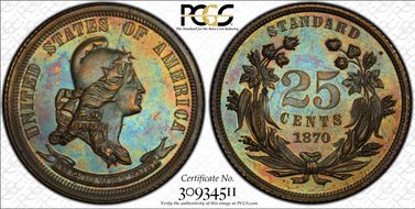 1870 25C J-890 PR65BN