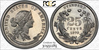 1870 25C J-899 PR65CAM