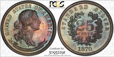 1870 25C J-919 PR65+