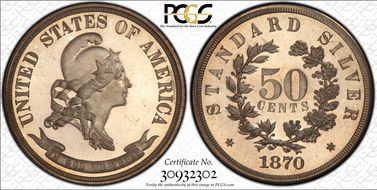 1870 50C J-964 PR65+ CAM