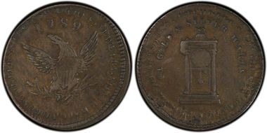 '1789' Token Mott, Thin, Plain Edge XF45