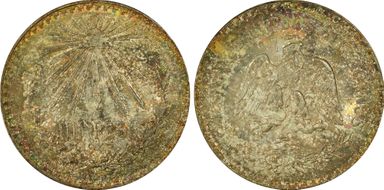 1943-M Peso KM-455  Ag MS67