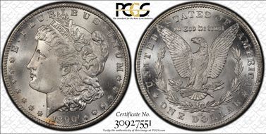 1890-CC $1 MS65+