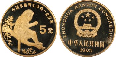 1995 5 Yn Sun-J34b1 Golden Monkey PR68DCAM