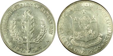 1967 Peso Bataan Day PL65